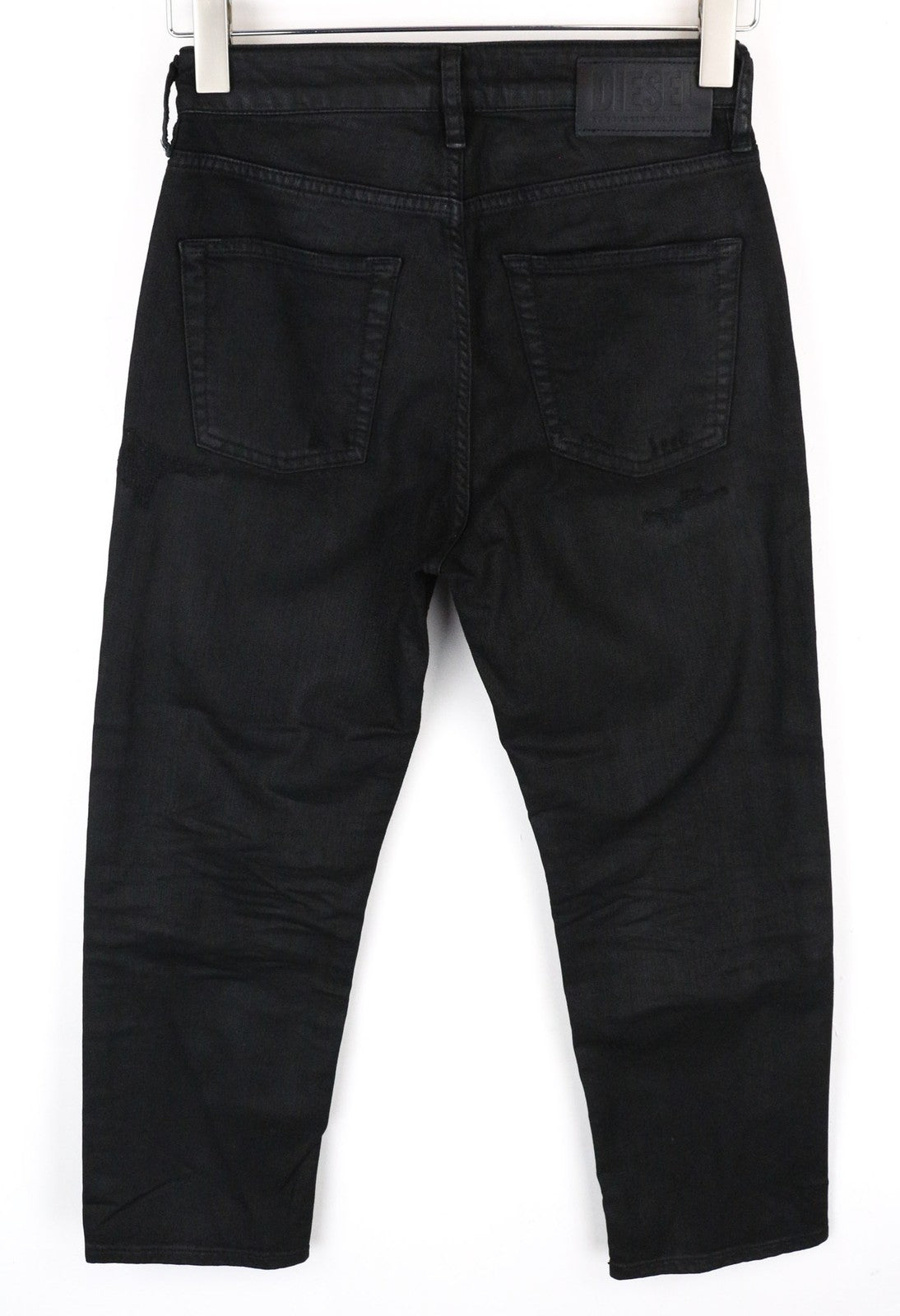 DIESEL Aryel 069JD Women Jeans W24/L30 Black Regular Straight Stretch Buttoned