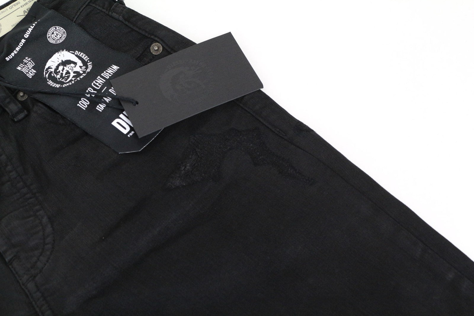 DIESEL Aryel 069JD Women Jeans W24/L30 Black Regular Straight Stretch Buttoned
