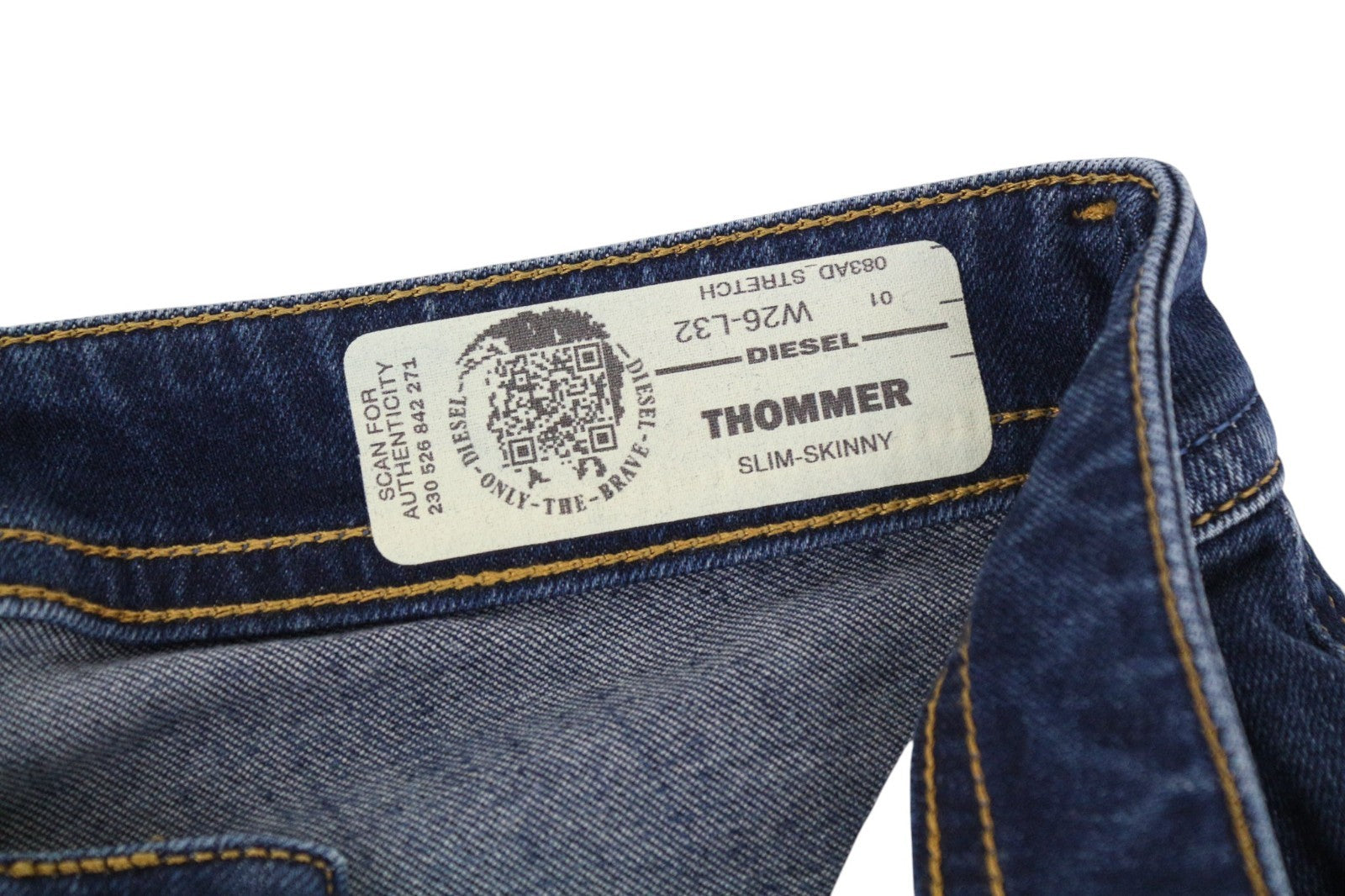 DIESEL Thommer 083AD Men Jeans W29/L32 Mid Blue Slim Skinny Fit Stretch Zip-Fly