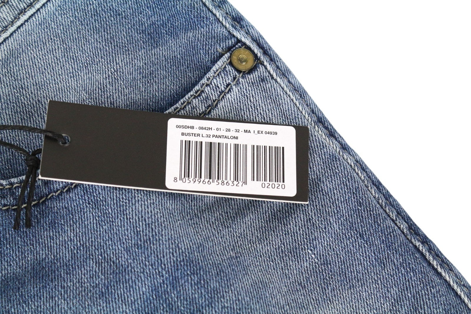 DIESEL Buster 0842H Men Jeans W28/L32 Blue Regular Slim Tapered Fit Stretch