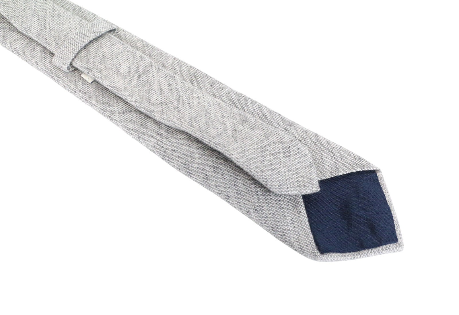 SUITSUPPLY Men Tie 150 x 8 cm Grey Wool Silk Pointed-End Classic Formal