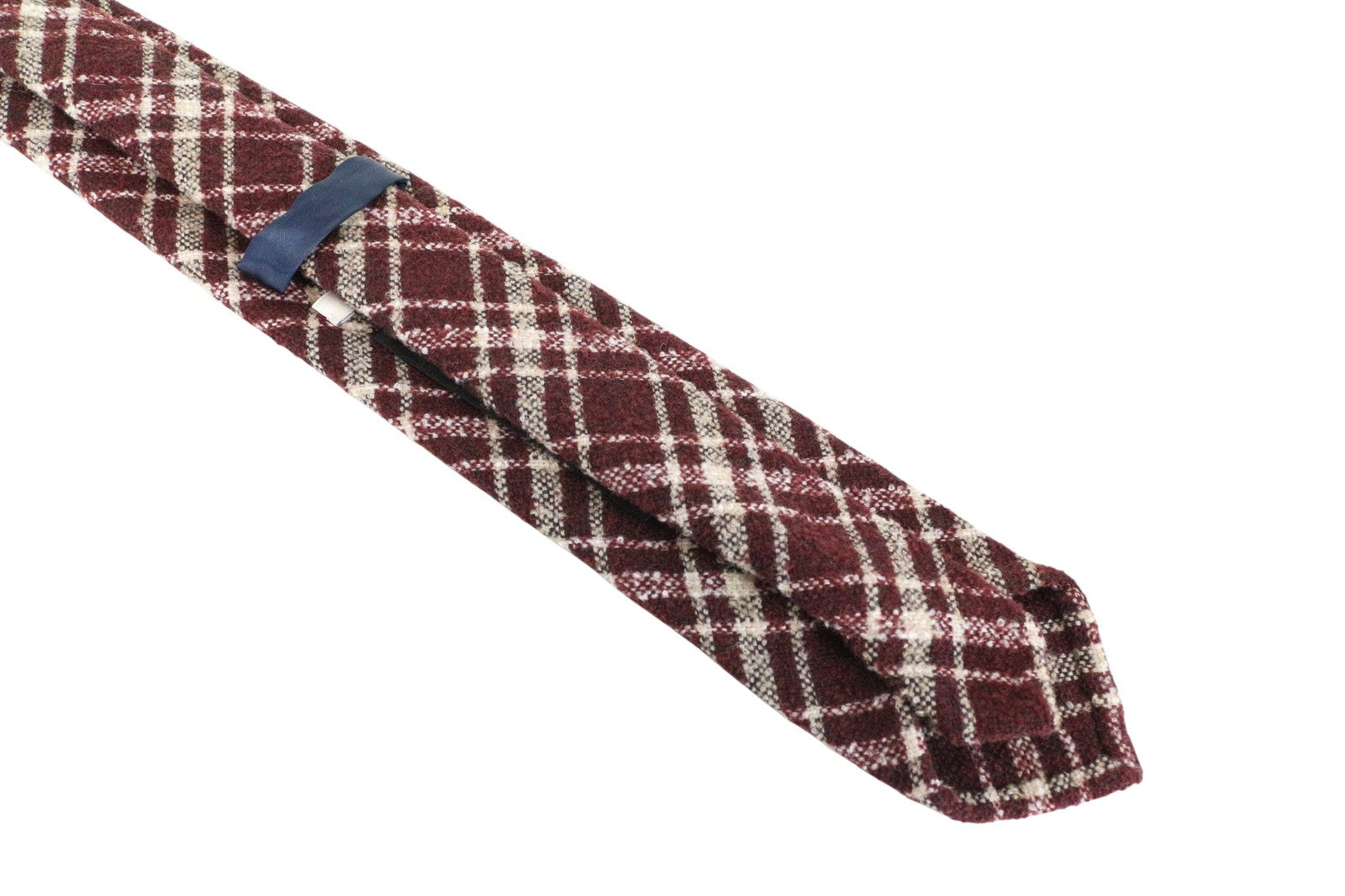 SUITSUPPLY Men Tie 150 x 8 cm Purple Wool Blend Checked Pointed-End Classic