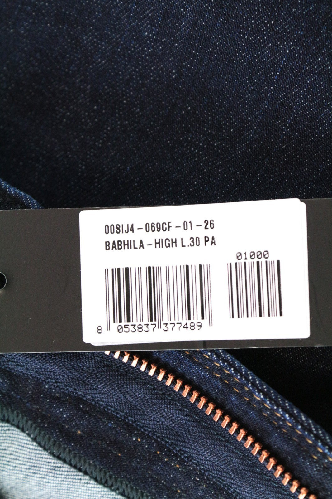 DIESEL Babhila-High 069CF Women Jeans W26/L30 Slim-Skinny Blue Cotton Stretch