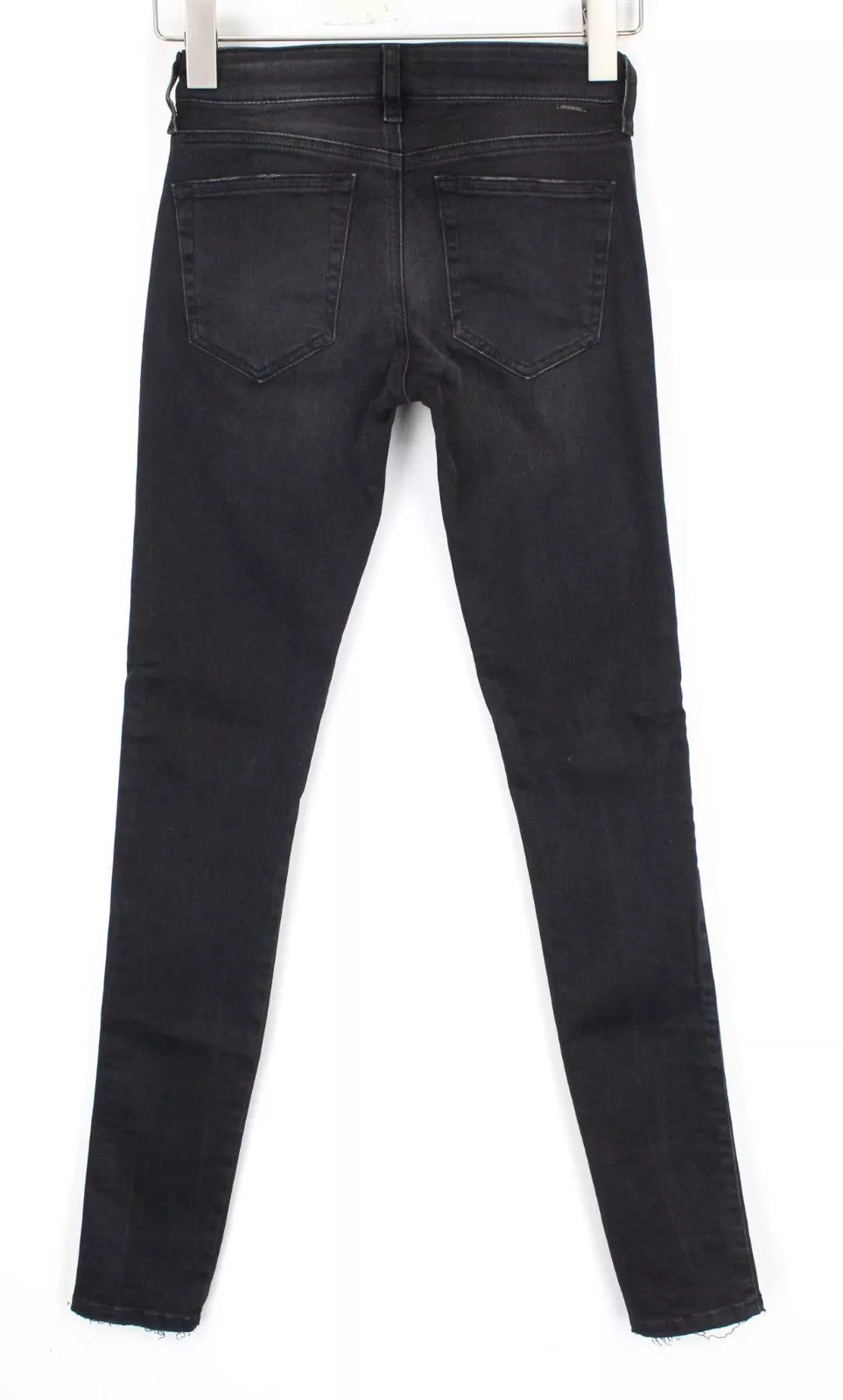 DIESEL Slandy-Low 069BU Women Jeans W24/L34 Girl Super Slim-Skinny Black Stretch