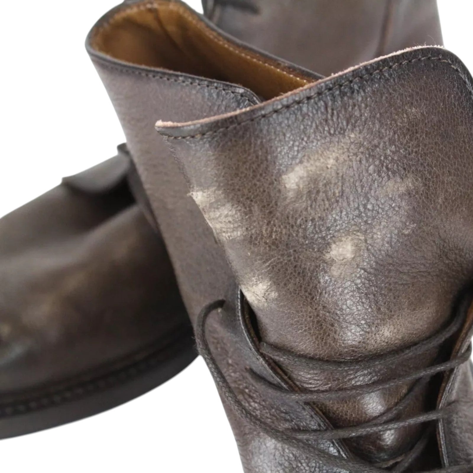 SUITSUPPLY Men Formal Shoes EU42 Brown Genuine Leather Laced High-Top UK8