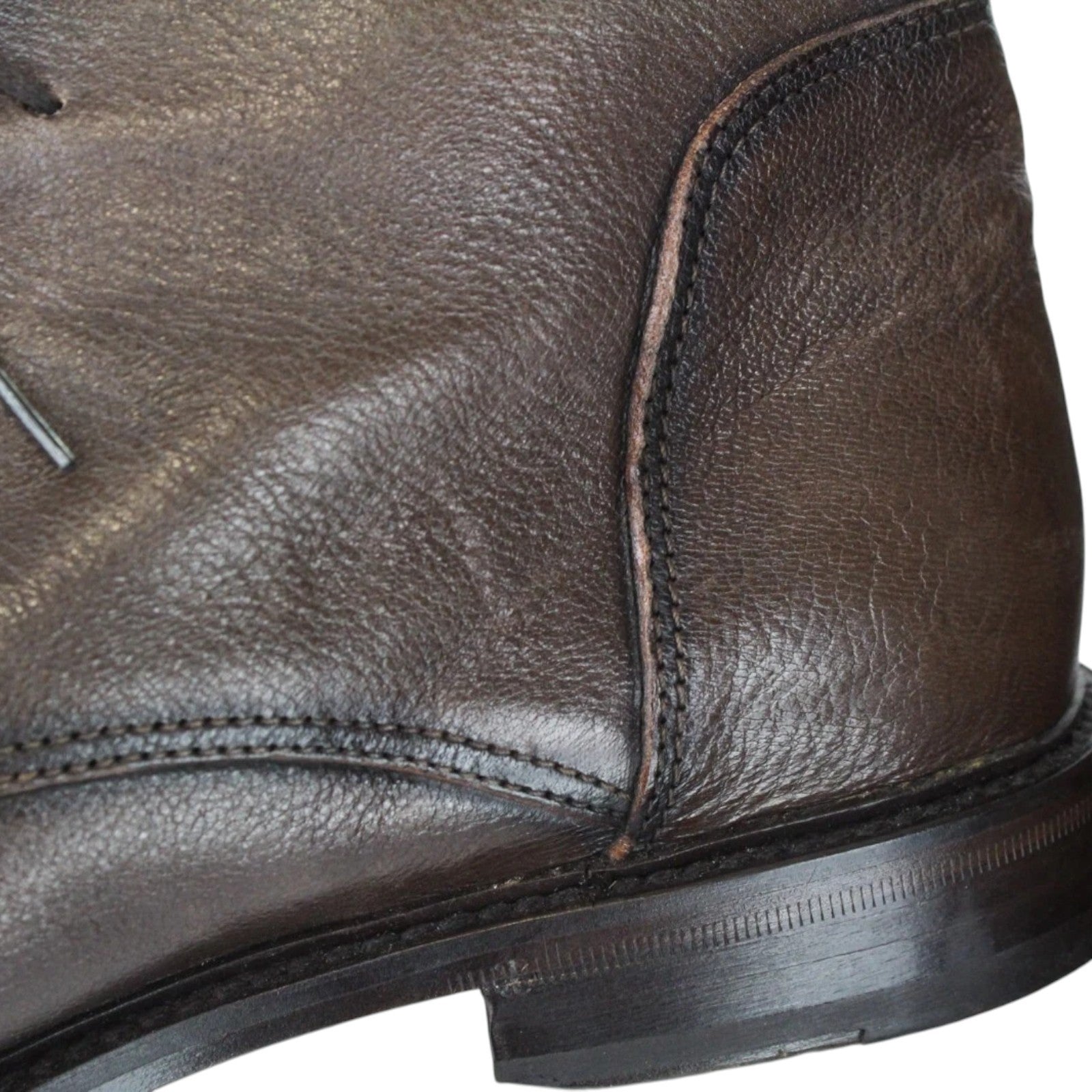 SUITSUPPLY Men Formal Shoes EU42 Brown Genuine Leather Laced High-Top UK8