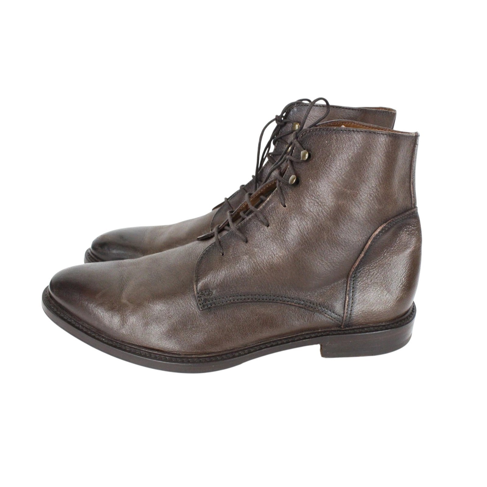 SUITSUPPLY Men Formal Shoes EU42 Brown Genuine Leather Laced High-Top UK8