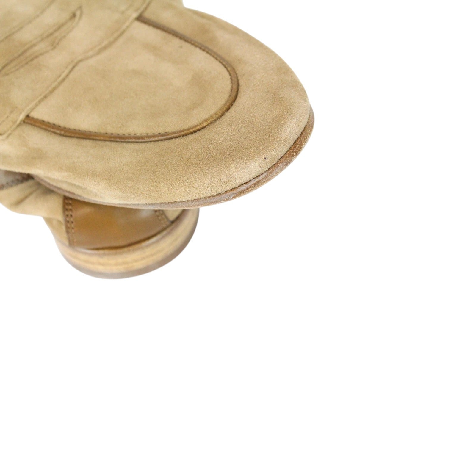 SUITSUPPLY Men Formal Shoes EU43 Light Brown Suede Slip On Loafers UK9