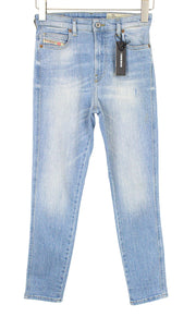 DIESEL Babhila-High 081AF Women Jeans W24/L30 Blue Stretch Slim Skinny Distress