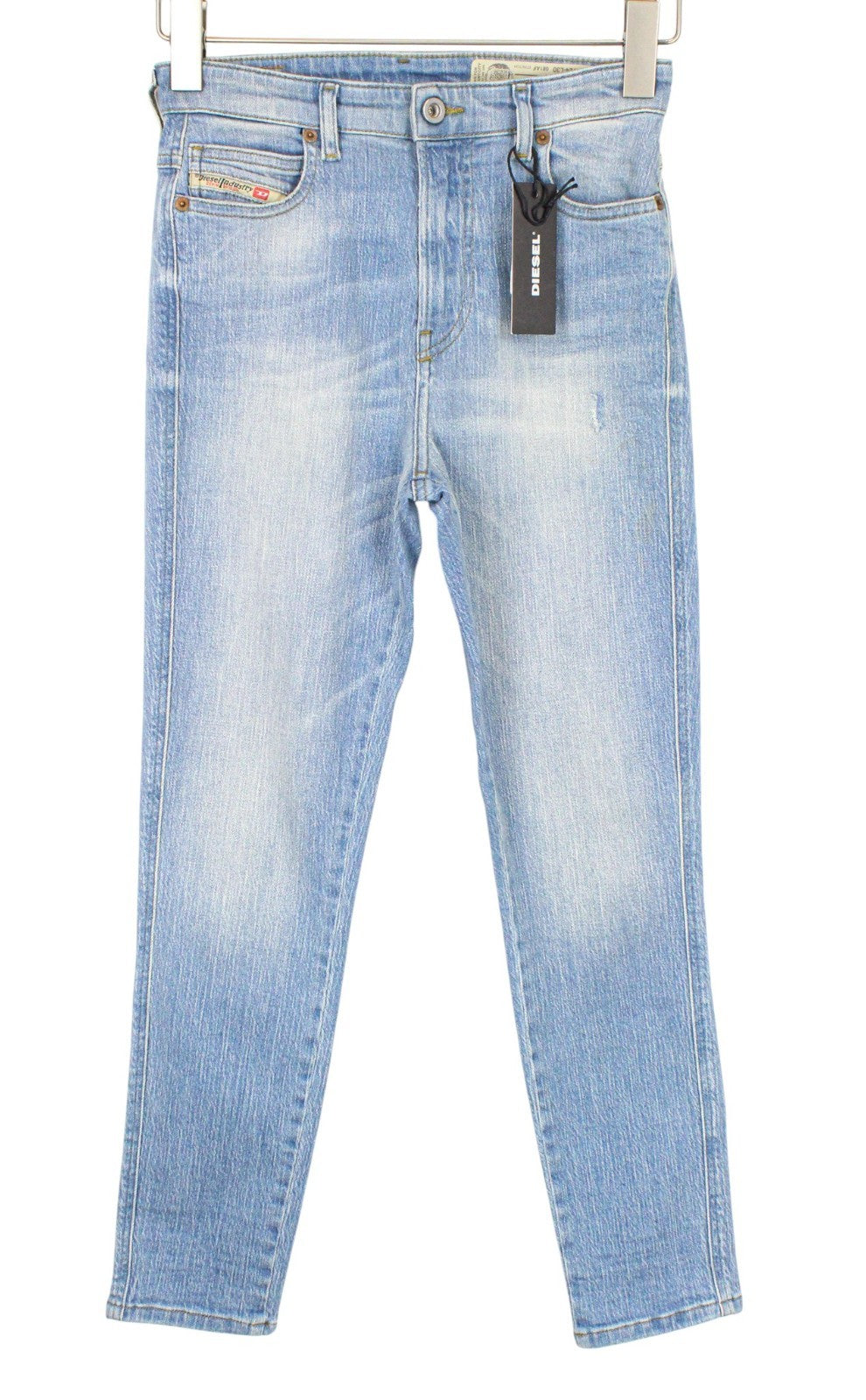 DIESEL Babhila-High 081AF Women Jeans W24/L30 Blue Stretch Slim Skinny Distress