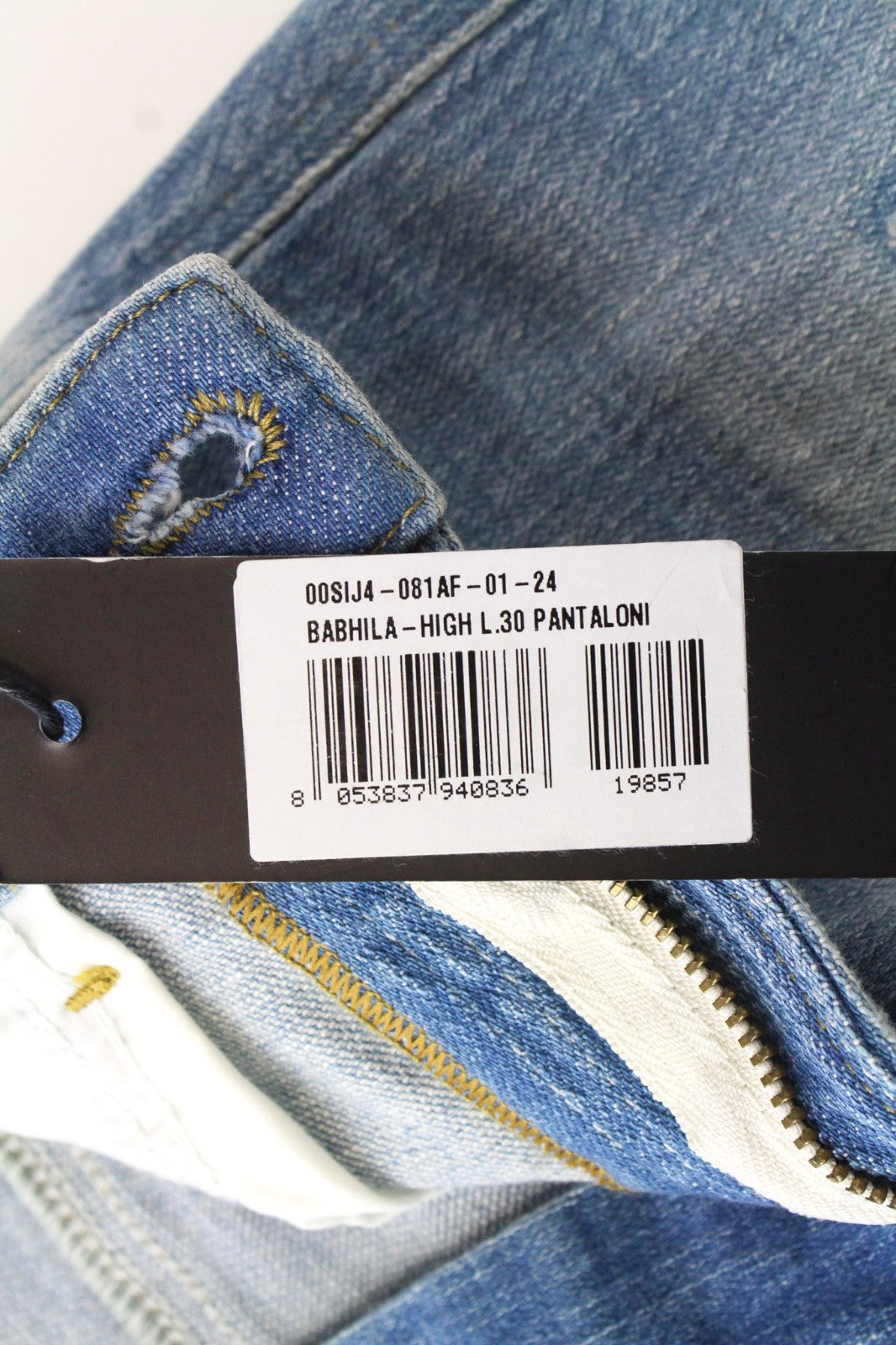 DIESEL Babhila-High 081AF Women Jeans W24/L30 Blue Stretch Slim Skinny Distress