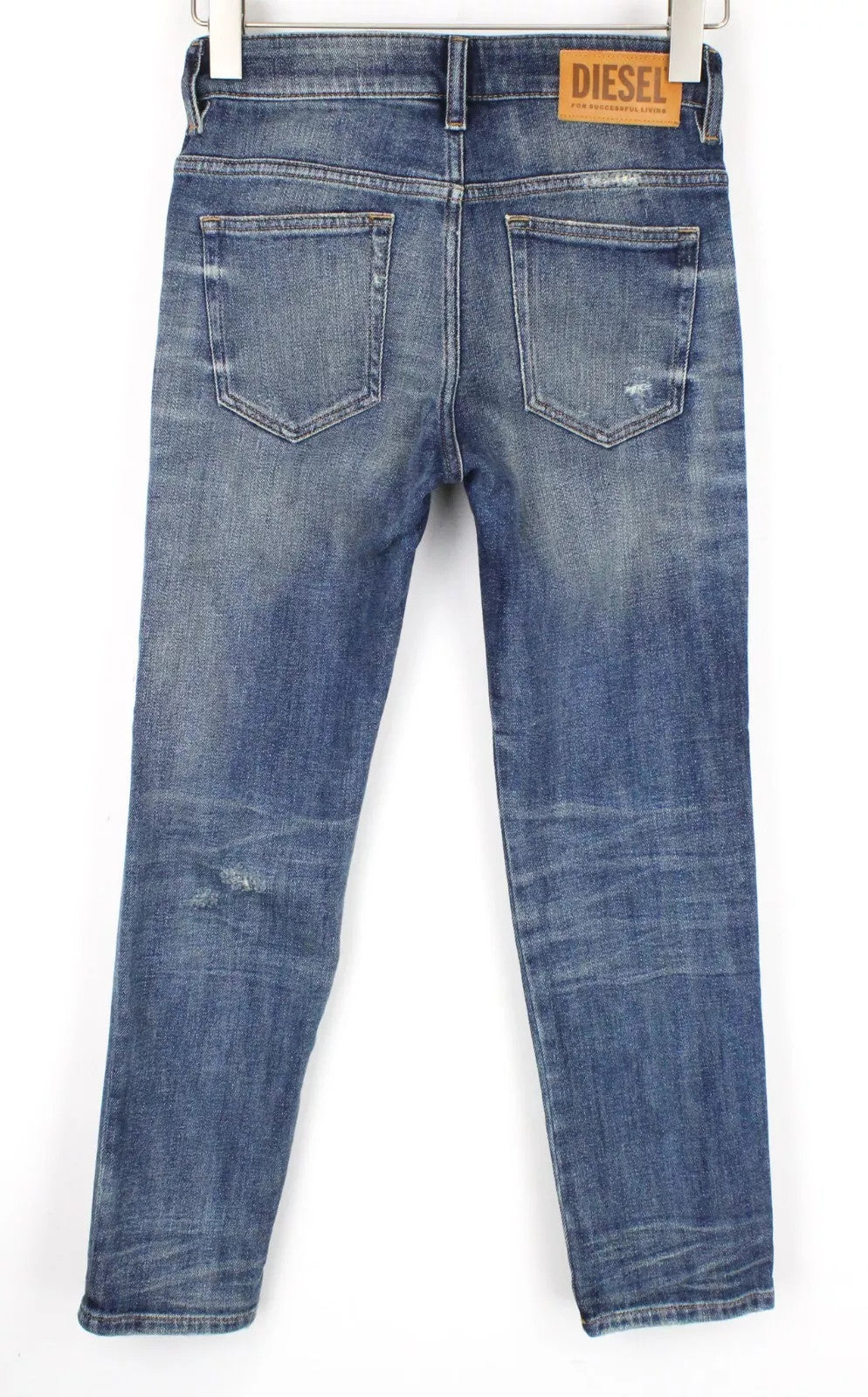DIESEL D-Rifty 0890Y Women Jeans W23/L30 Distressed Blue Stretch Slim Low Waist