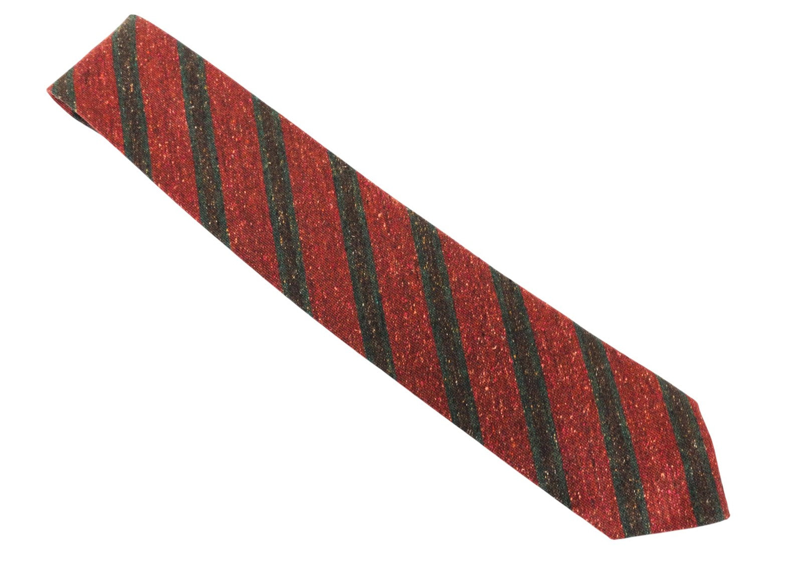 SUITSUPPLY Men Tie ~150 x 8 cm Red Green Striped Silk Wool Cotton Blend