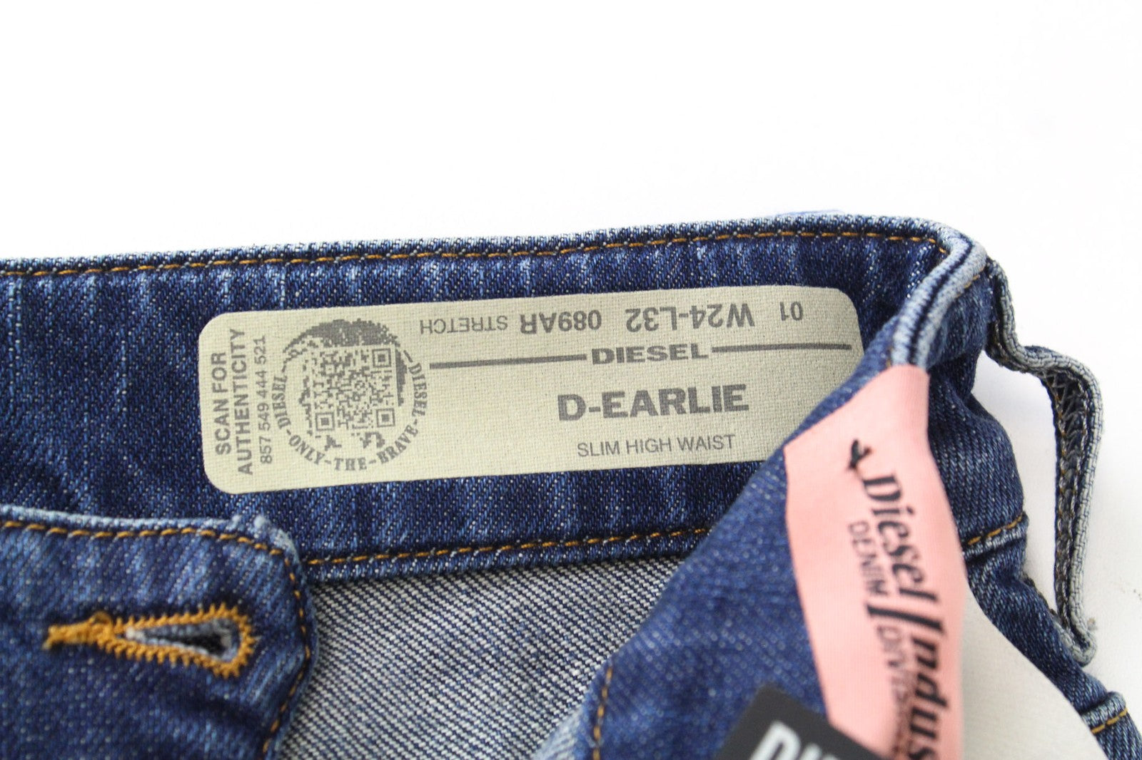 DIESEL D-Earlie 089AR Women Jeans W24/L32 Girls Slim Blue Stretch High Waist