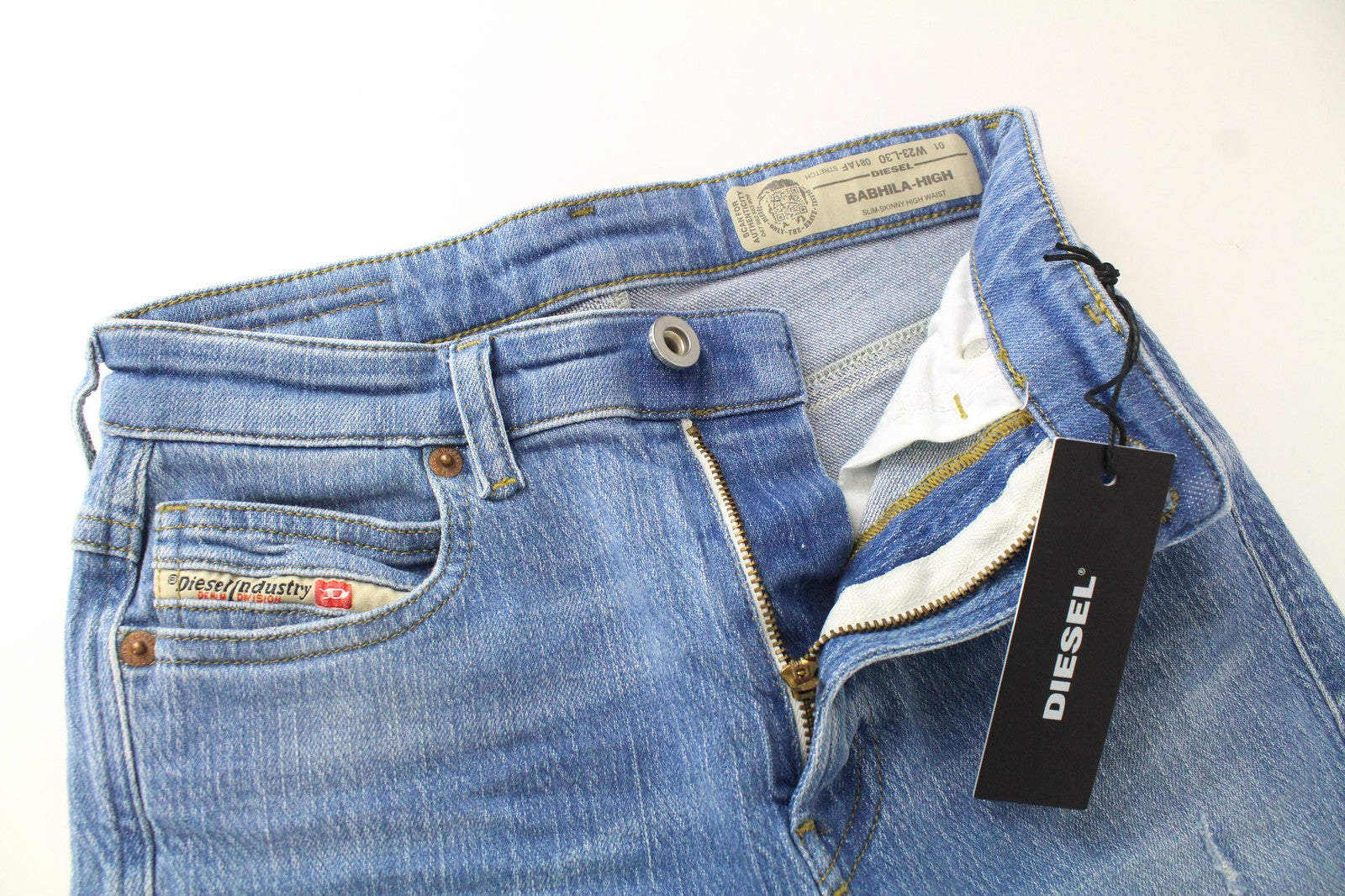 DIESEL Babhila-High 081AF Women Jeans W23/L30 Girls Slim Skinny Blue Stretch