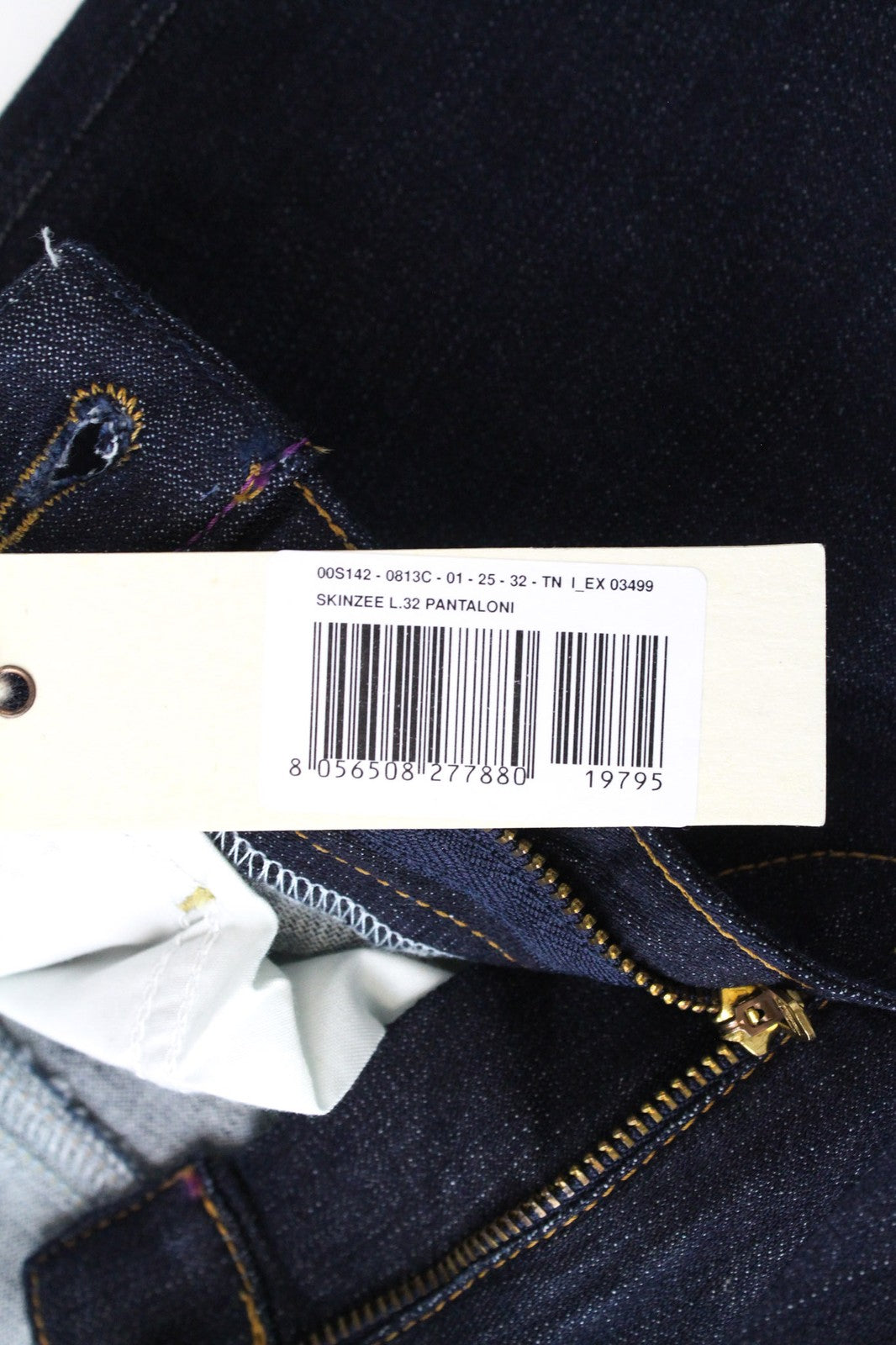 DIESEL Skinzee 0813C Women Jeans W25/L32 Super Slim Skinny Blue Cotton Stretch
