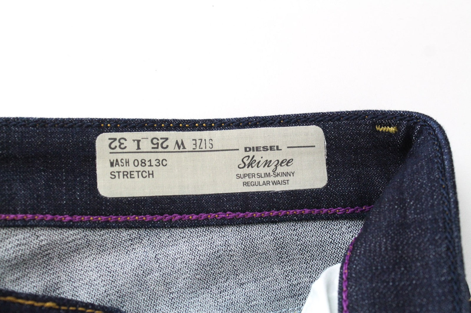 DIESEL Skinzee 0813C Women Jeans W25/L32 Super Slim Skinny Blue Cotton Stretch