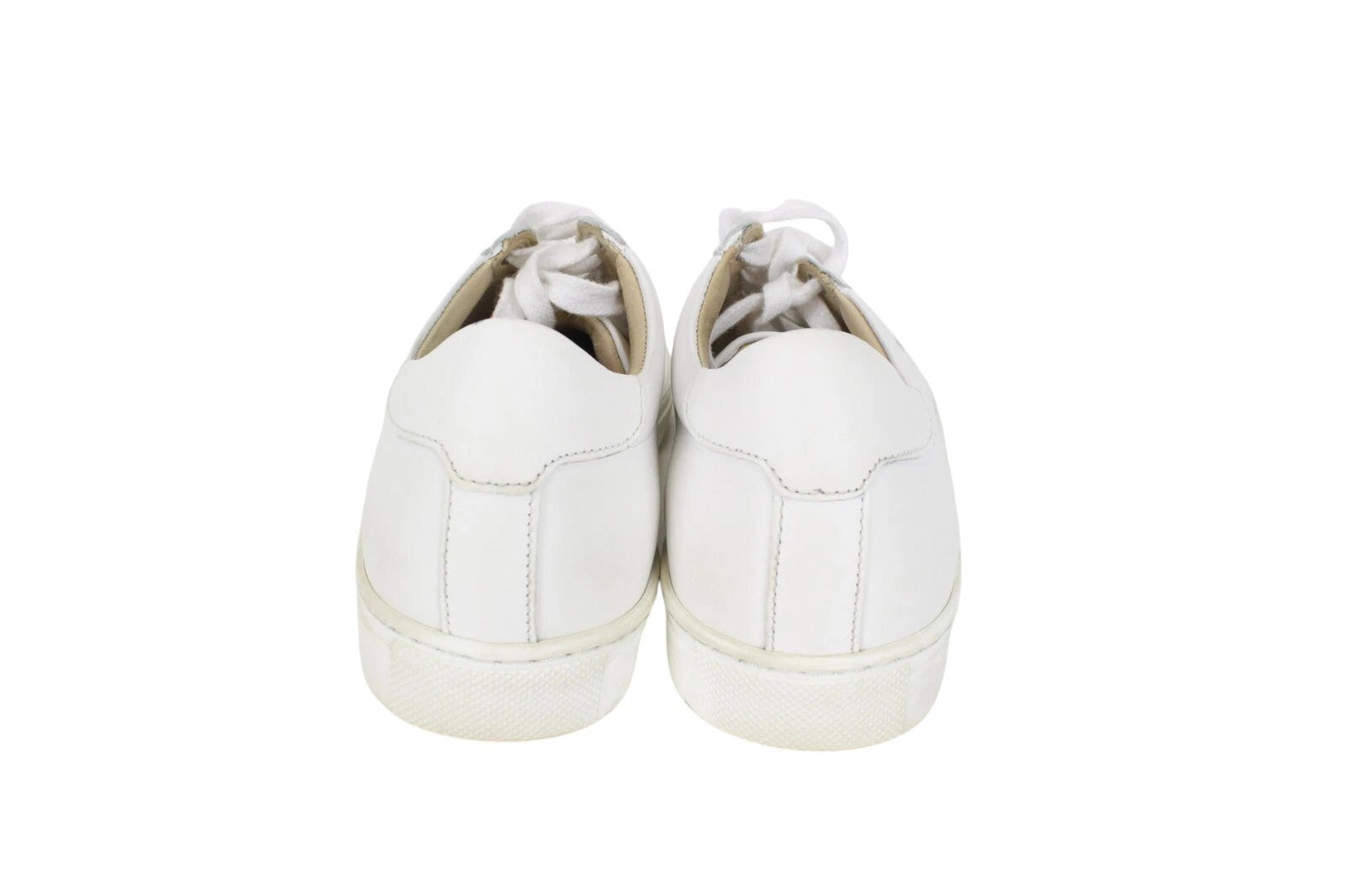 SUITSUPPLY Men Trainers EU37 White Unisex Boys Leather Laced Low-Top Sneakers