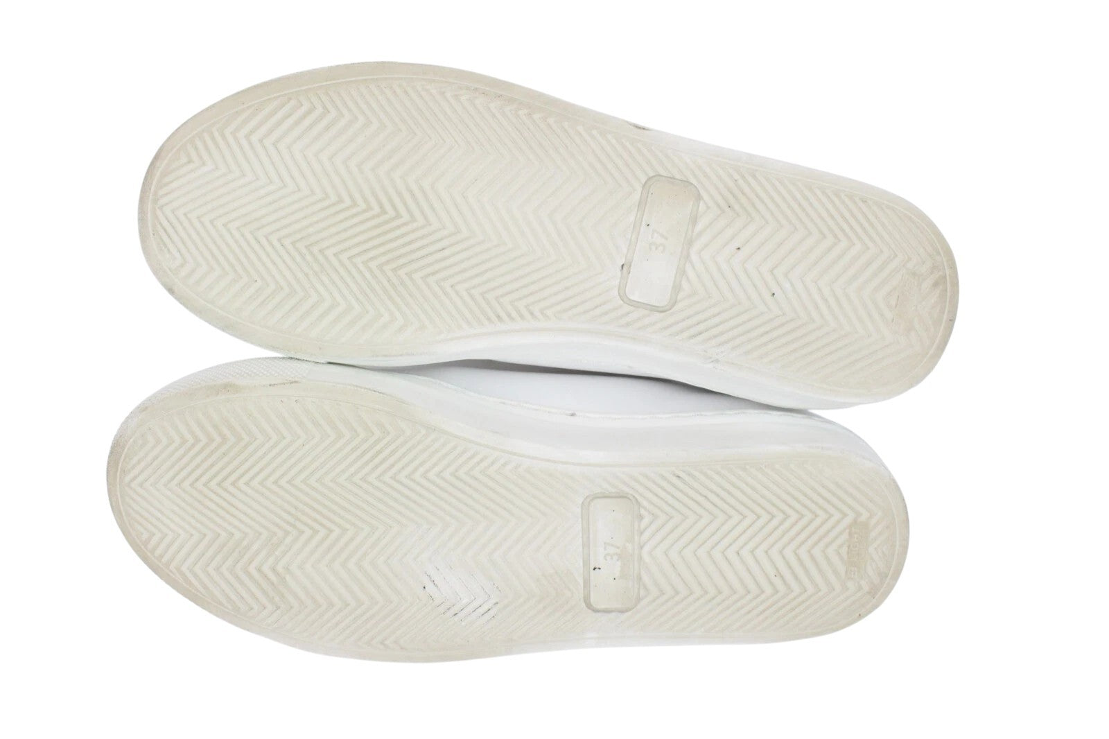 SUITSUPPLY Men Trainers EU37 White Unisex Boys Leather Laced Low-Top Sneakers