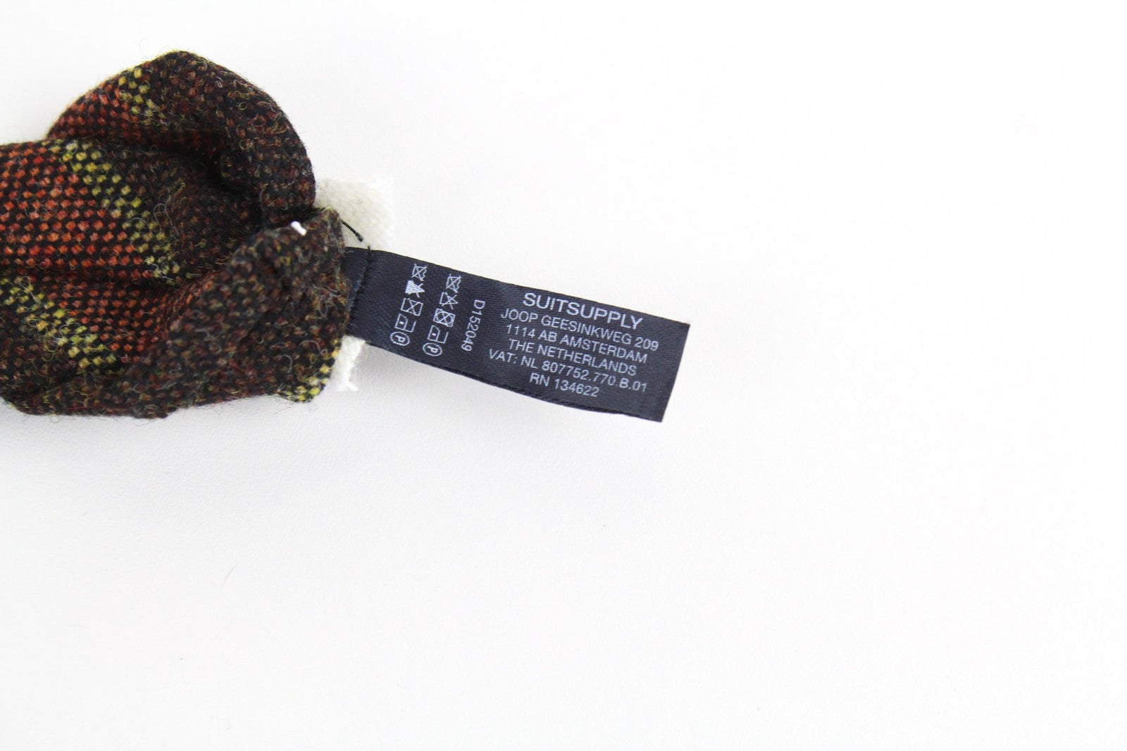 SUITSUPPLY Men Tie ~150 x 8 cm Brown Striped Pointed-End Classic Pure Wool