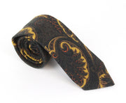 SUITSUPPLY Men Tie ~150 x 8 cm Brown Pure Wool Patterned Pointed-End Classic