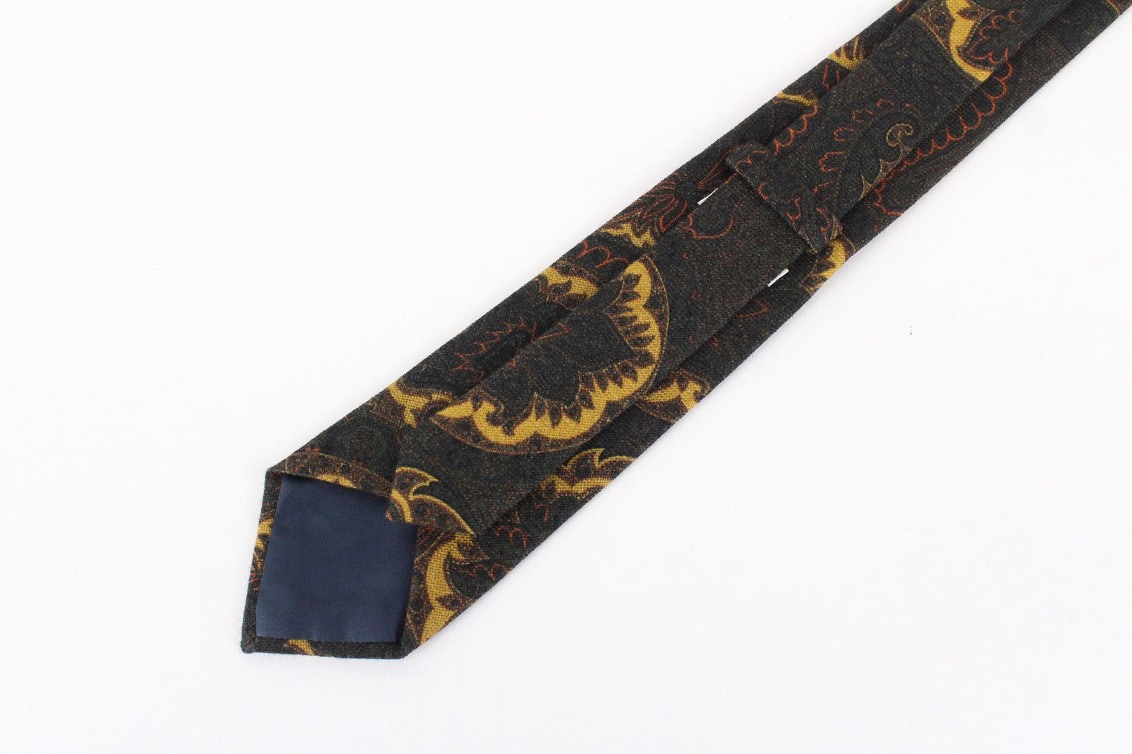 SUITSUPPLY Men Tie ~150 x 8 cm Brown Pure Wool Patterned Pointed-End Classic