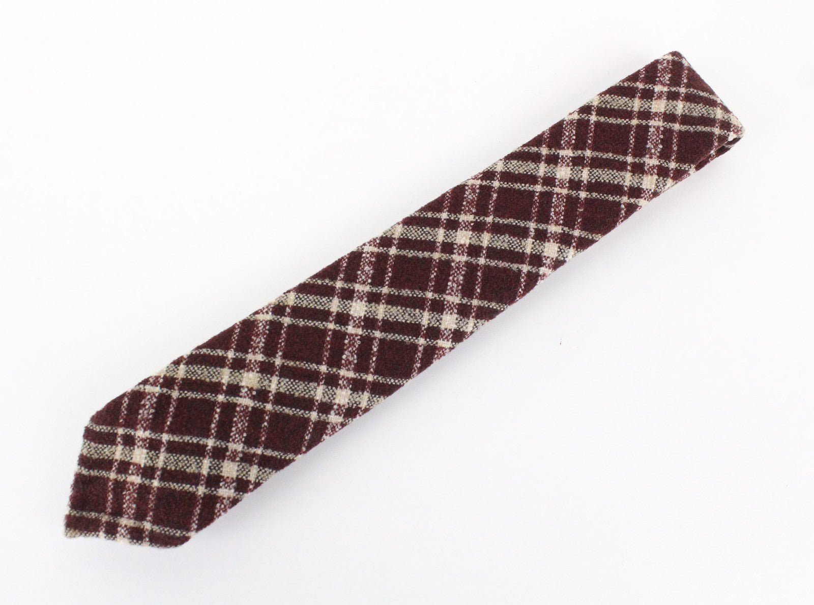 SUITSUPPLY Men Tie ~150 x 8 cm Purple Wool Blend Checked Pointed-End Formal