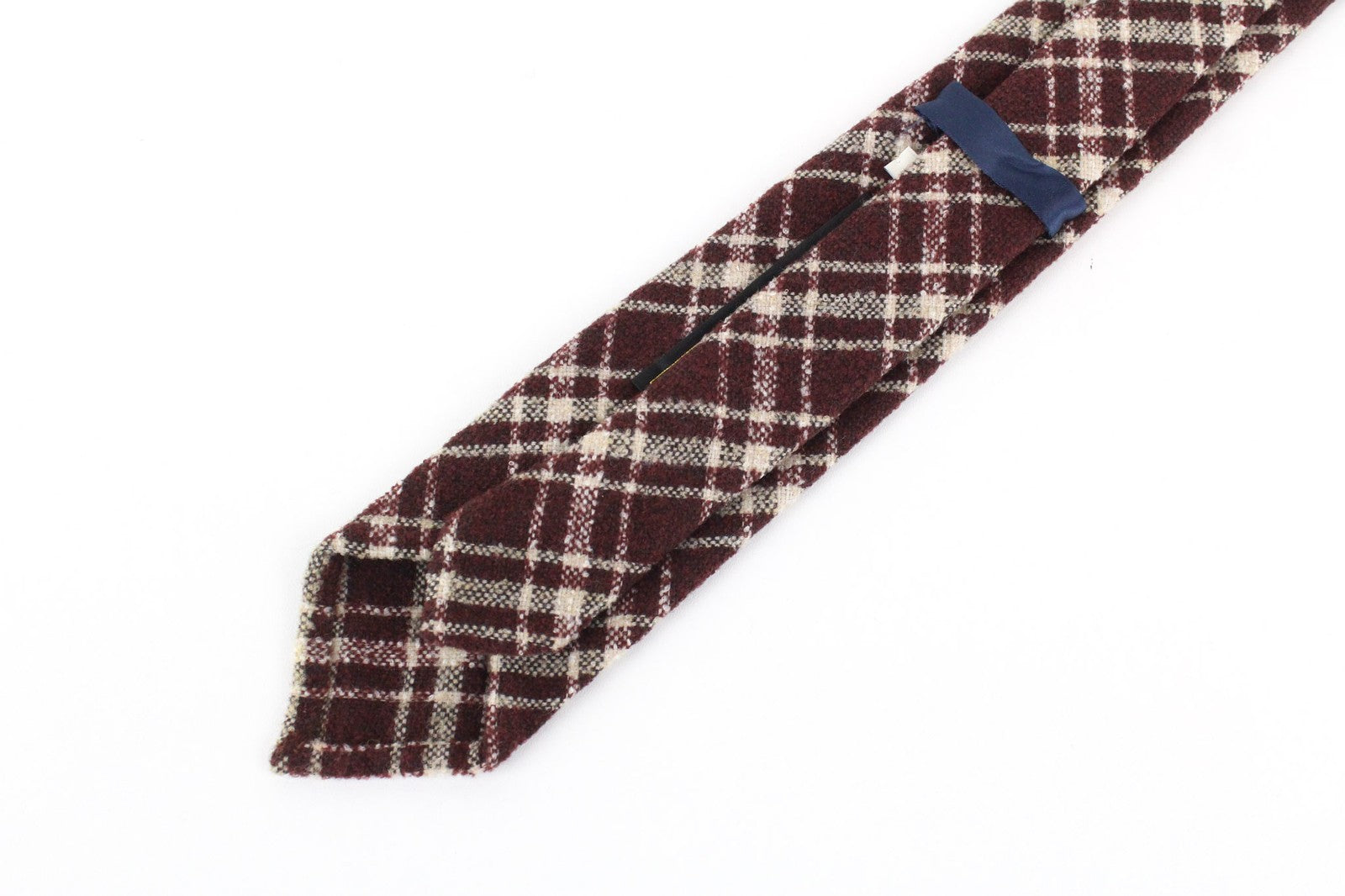 SUITSUPPLY Men Tie ~150 x 8 cm Purple Wool Blend Checked Pointed-End Formal