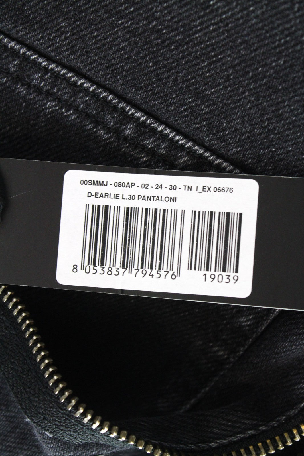 DIESEL D-Earlie 080AP Women Jeans W24/L30 Girls Slim Fit Black Cotton Blend