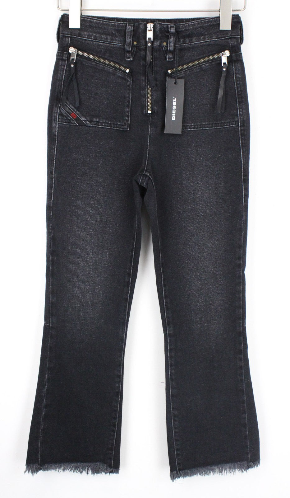 DIESEL D-Earlie 080AP Women Jeans W24/L30 Girls Slim Fit Black Cotton Blend