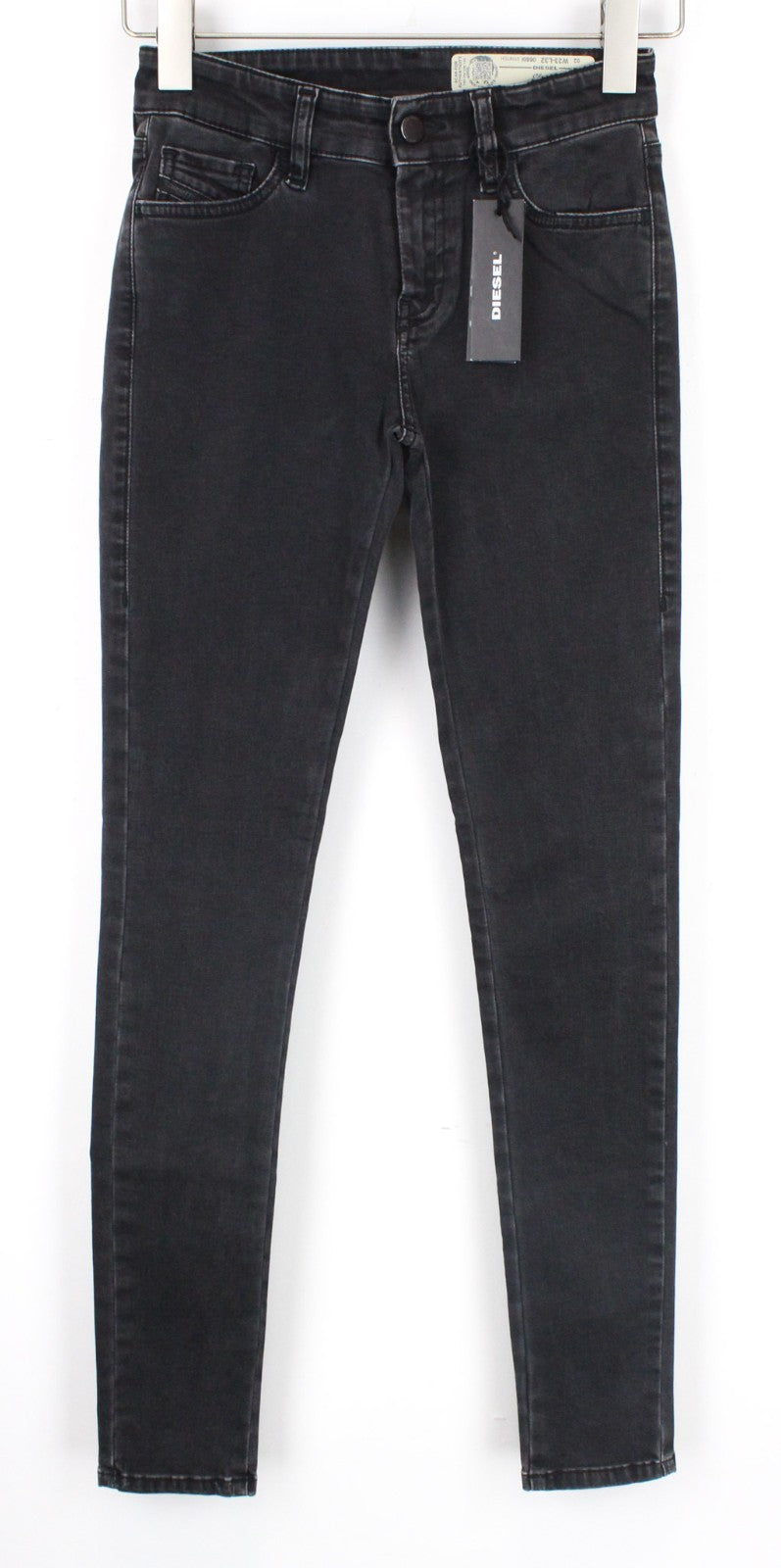 DIESEL Slandy 0680I Women Jeans W23/L32 Girls Super Slim-Skinny Black Stretch