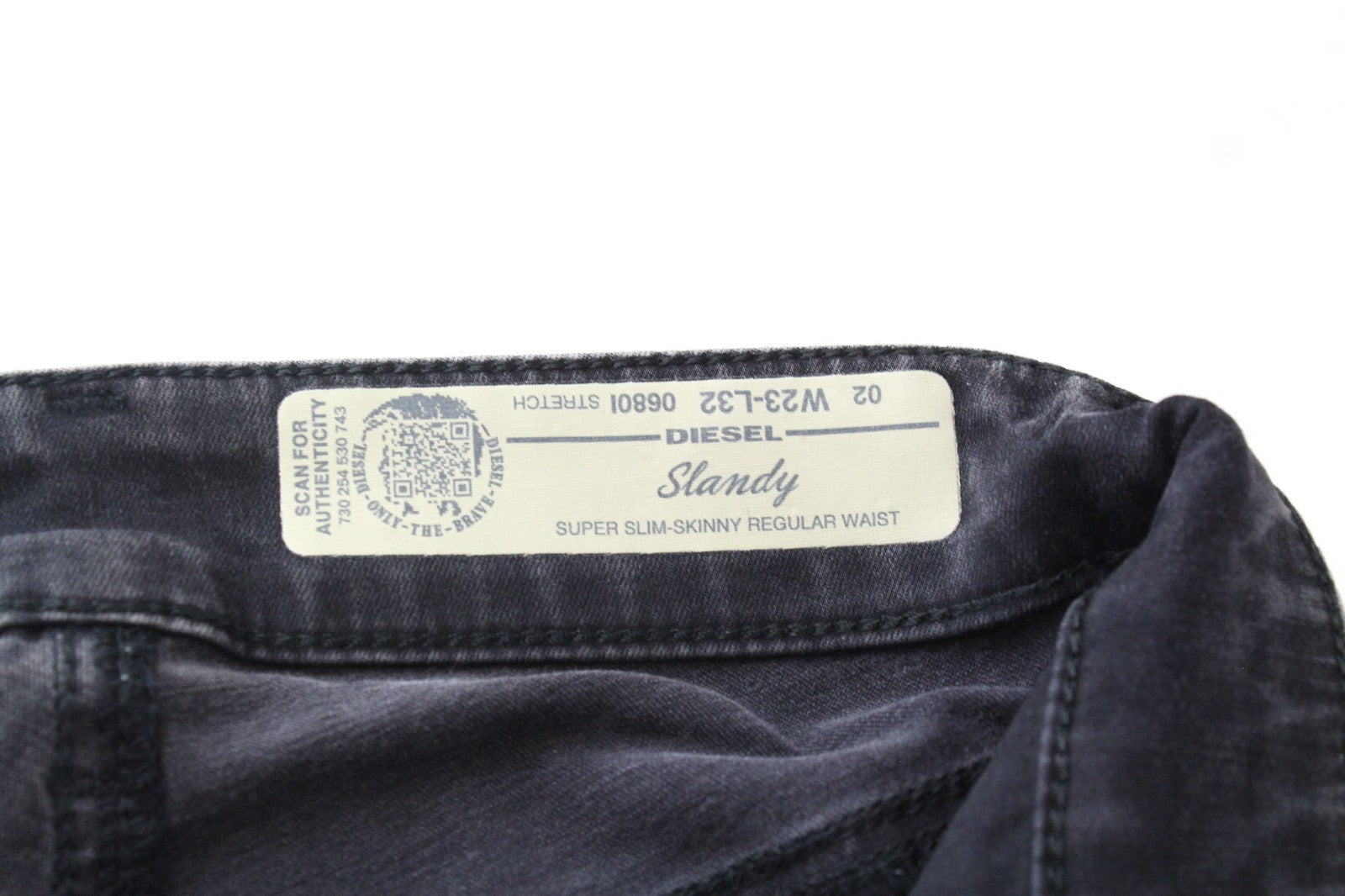 DIESEL Slandy 0680I Women Jeans W23/L32 Girls Super Slim-Skinny Black Stretch