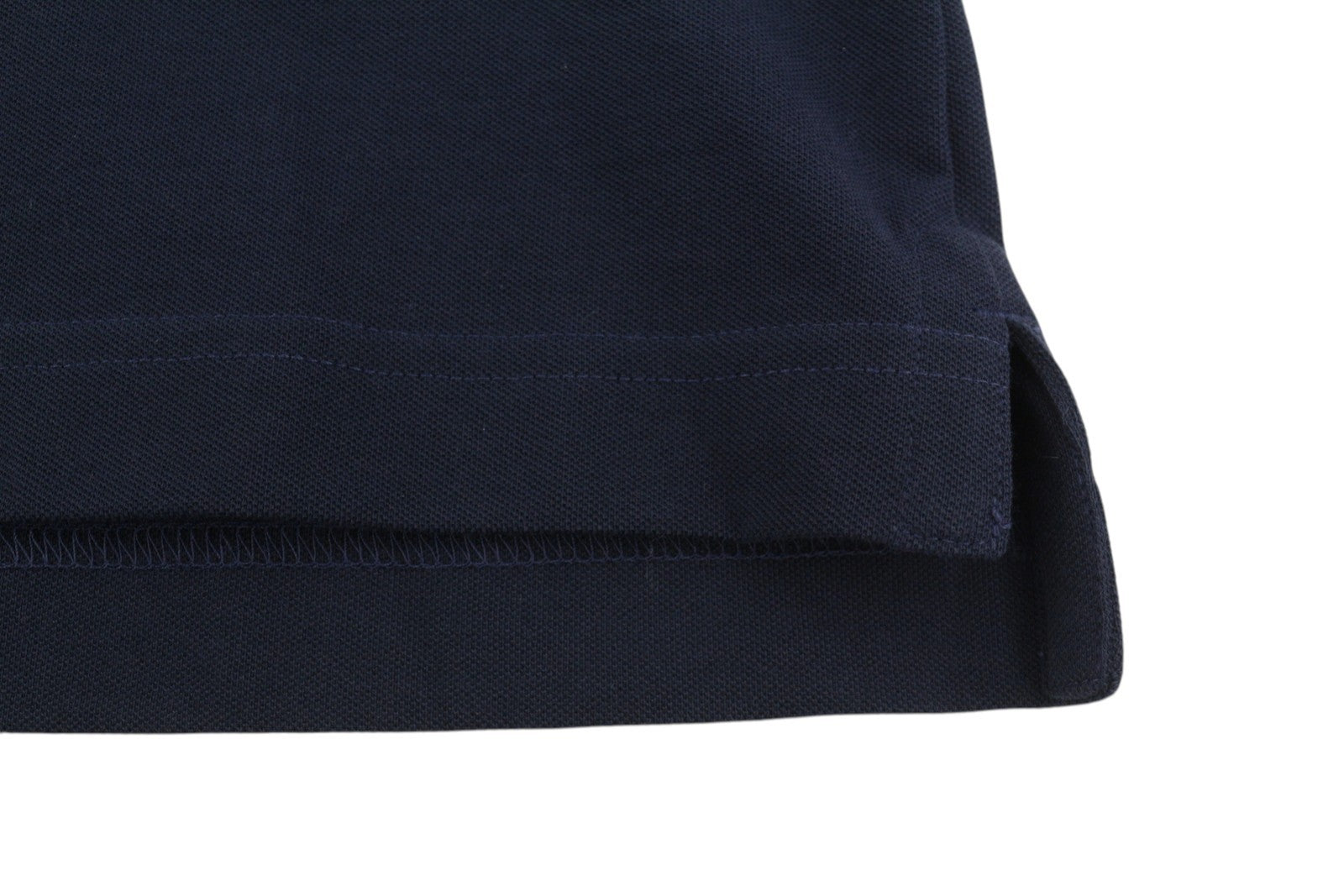 STATE OF ART Men Polos L Dark Blue Cotton Half Button Neck Short Sleeve