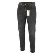 SCOTCH & SODA Petit Ami Slim Boyfriend Women Jeans W25/L32 Black Faded Cropped