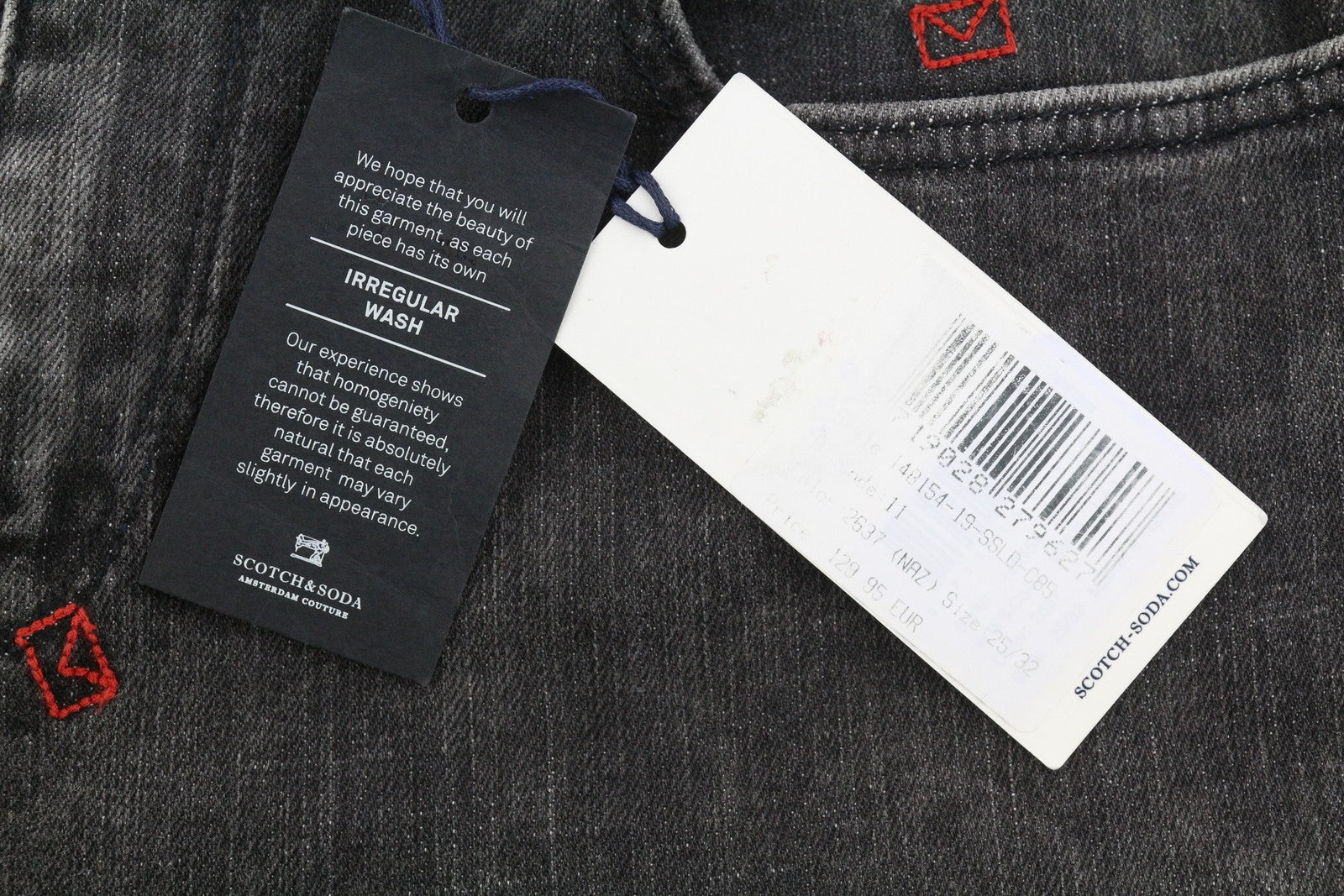 SCOTCH & SODA Petit Ami Slim Boyfriend Women Jeans W25/L32 Black Faded Cropped