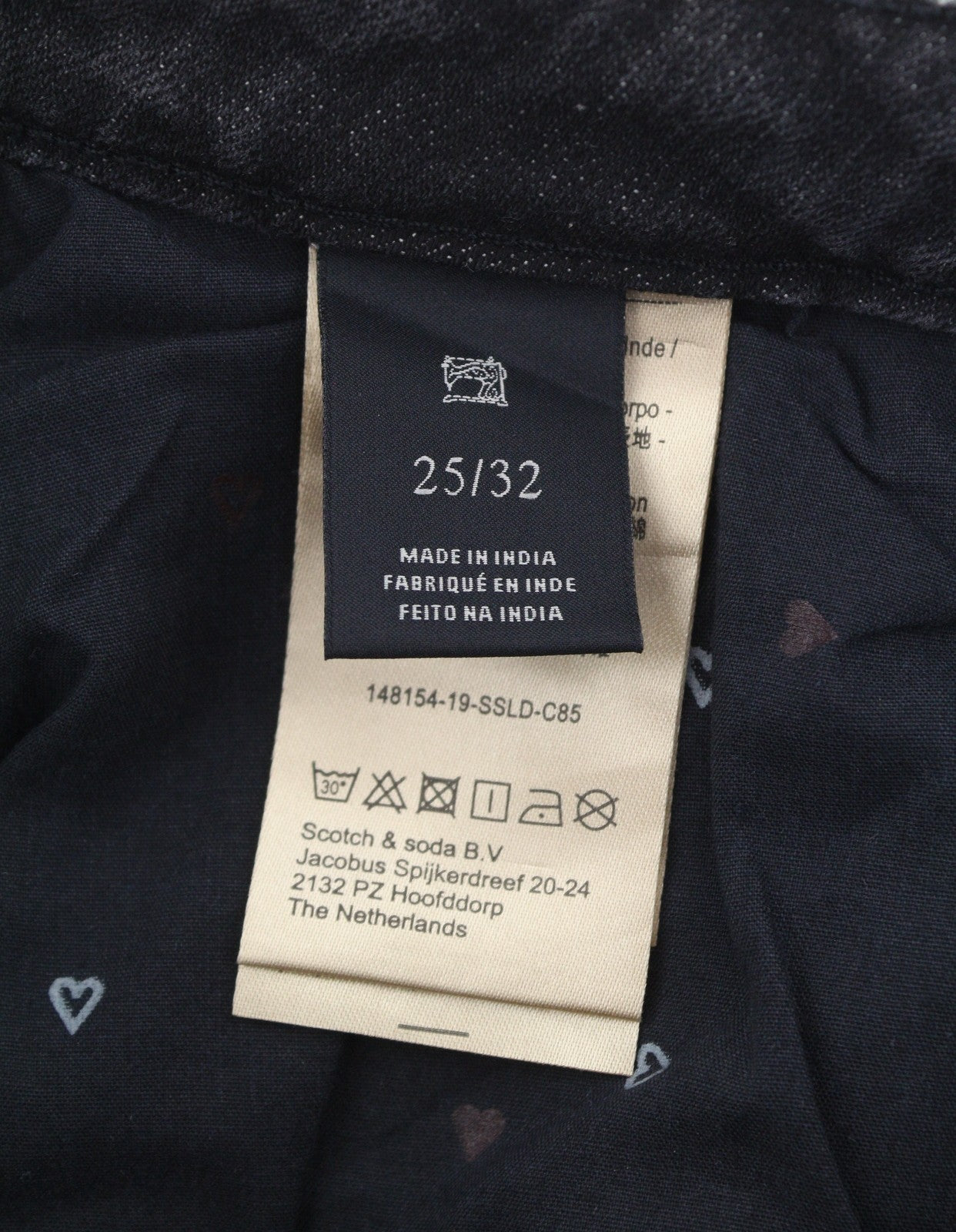 SCOTCH & SODA Petit Ami Slim Boyfriend Women Jeans W25/L32 Black Faded Cropped