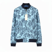 SCOTCH & SODA Men Jacket L Blue Patterned Reversible Lightweight Bomber