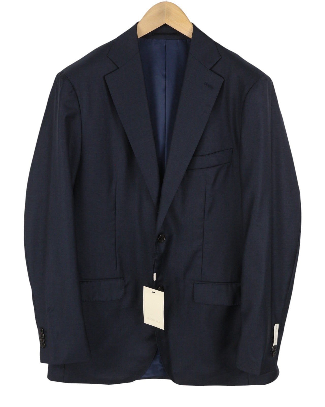 SUITSUPPLY Lazio Men Blazer UK44L Navy Wool Single Breasted Made To Measure