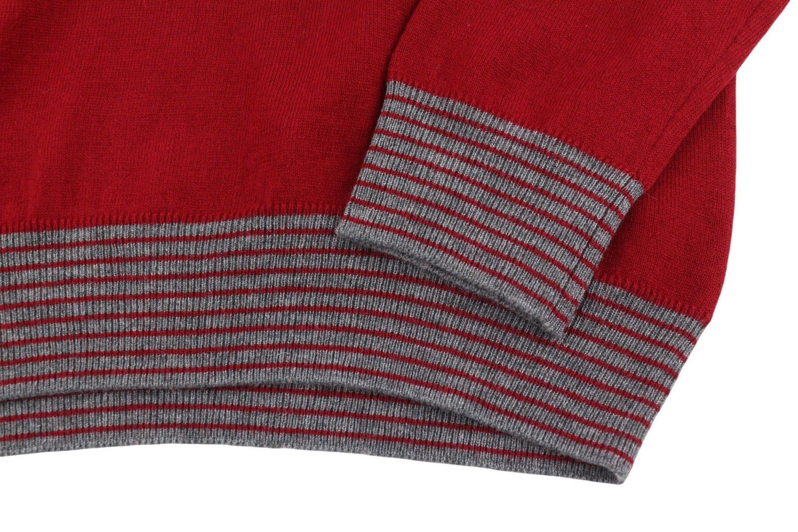 HARMONT & BLAINE Men Jumper XL Red Wool Blend Tight Knit Elbow Patches Pull On