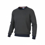HARMONT & BLAINE Men Jumper L Grey Patterned Wool Cashmere Blend Knit Pull On