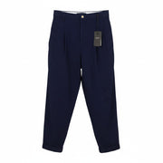 SCOTCH & SODA Women Trousers W26/L32 Blue Natural Indigo Garment Pleated Cropped