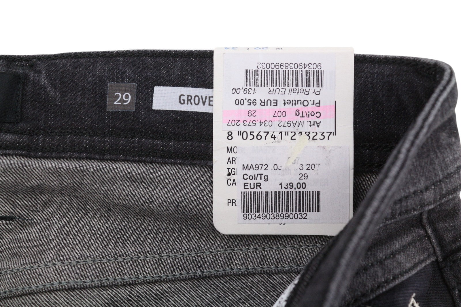 REPLAY Grover Men Jeans W29/L34 573 Laserblast Edition Straight Fit Faded Black