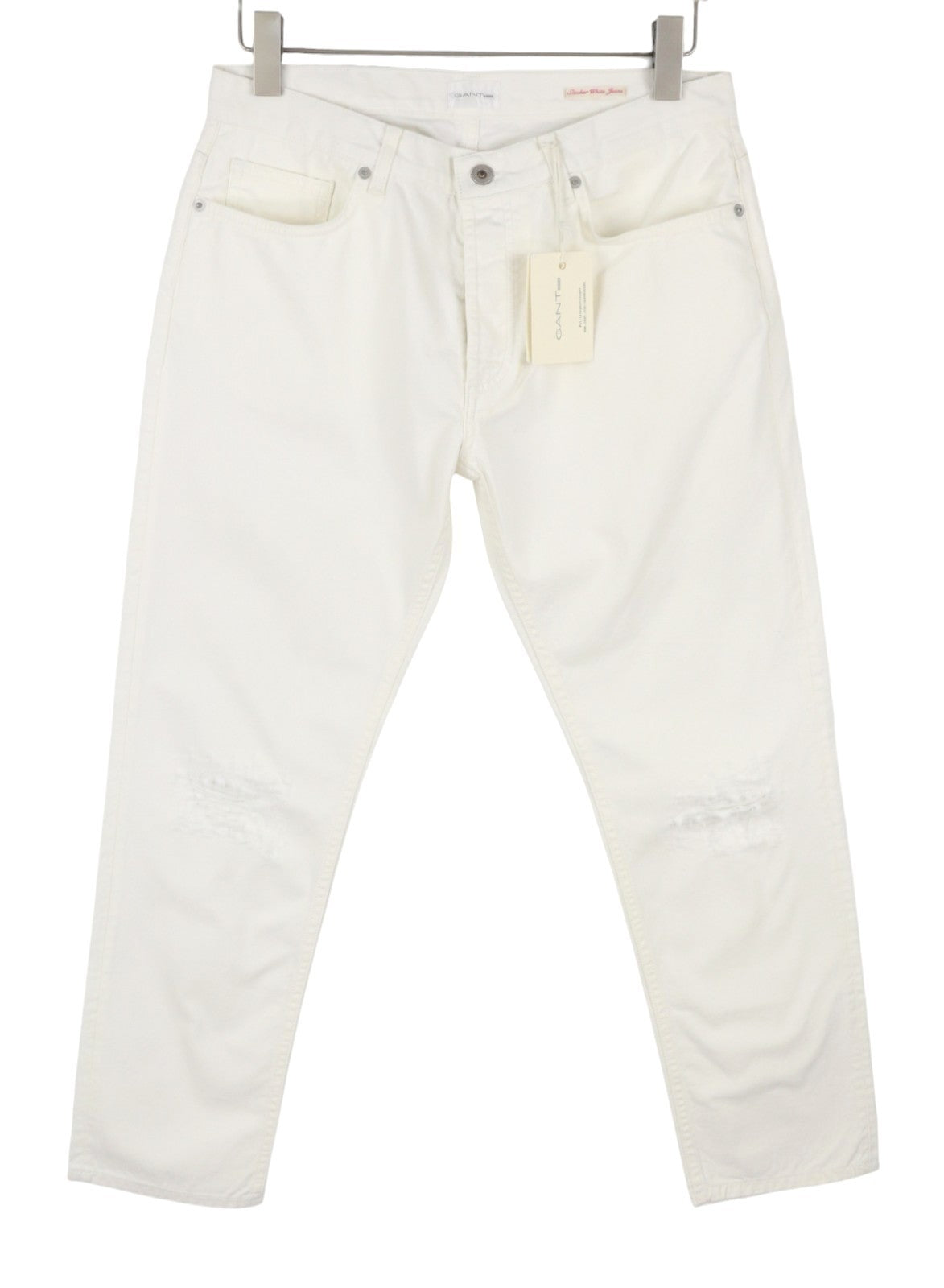 GANT Rugger Slacker White Women Jeans W29/L34 White Distress Cropped