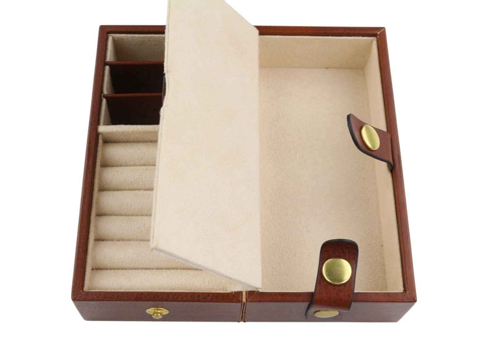 TIME RESISTANCE A Handful Of Dust Women Jewelry Box Brown Leather RRP315