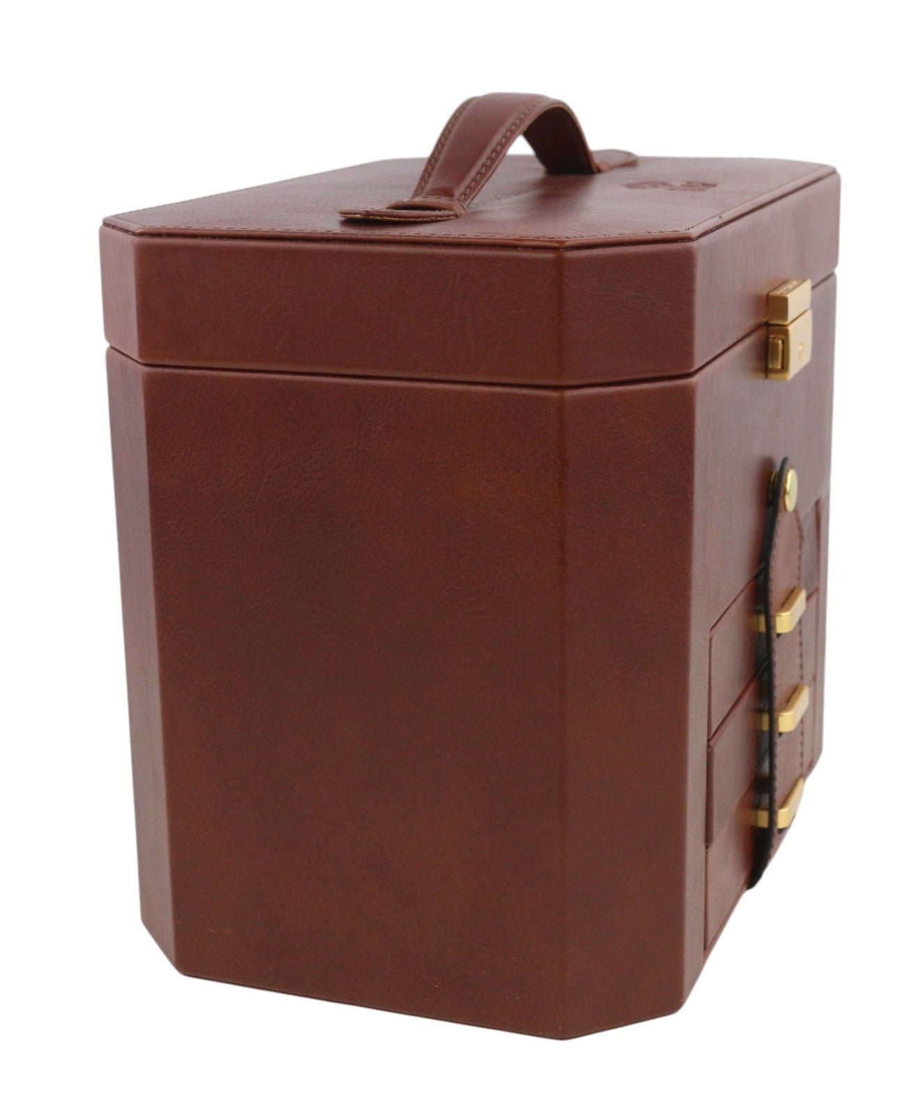 TIME RESISTANCE A Handful Of Dust Women Jewelry Box Brown Leather RRP315
