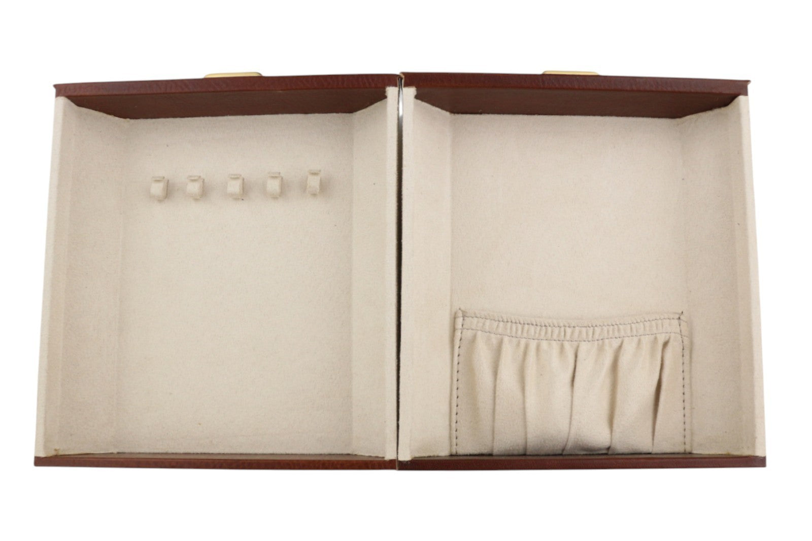 TIME RESISTANCE A Handful Of Dust Women Jewelry Box Brown Leather RRP315