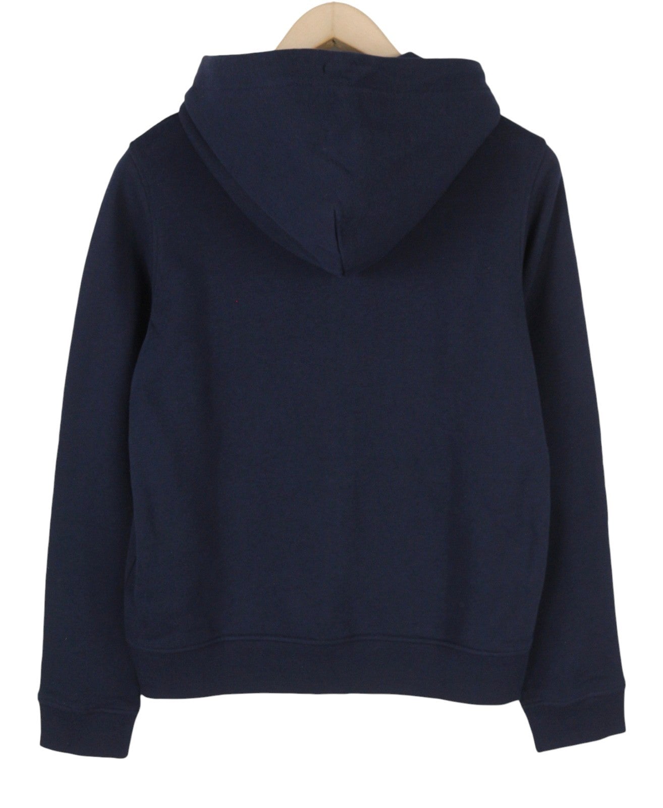 GANT N.H Full Zip Women Hoodie L Evening Blue Logo Sweatshirt Drawstring