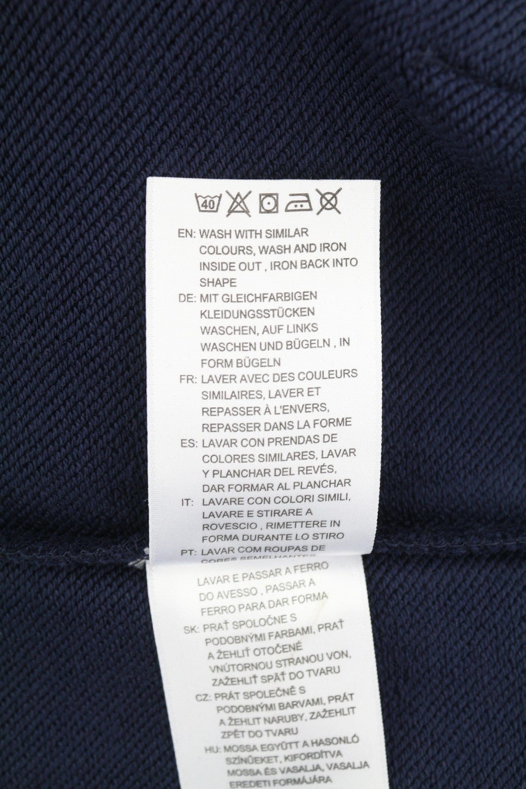 GANT N.H Full Zip Women Hoodie L Evening Blue Logo Sweatshirt Drawstring