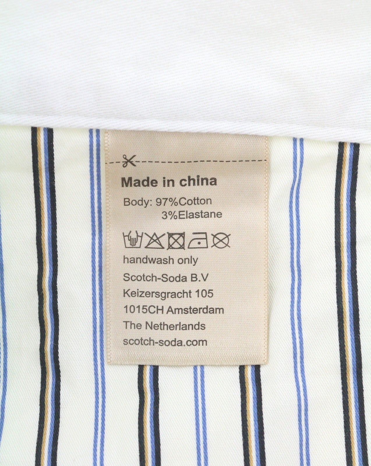 SCOTCH & SODA Ralston Men Trousers W31/L32 White Regular Slim Fit Stretch Zip