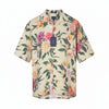 Button-Up Rel Dahlia Print Camp Collar